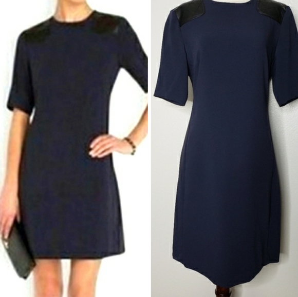 Authentic Marc by Marc Jacobs Navy Blue Ink Dress Leather Luxury - Picture 1 of 15